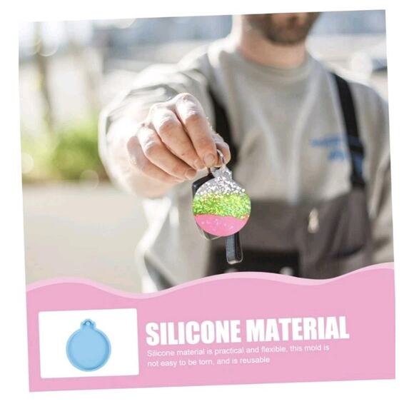 3 Christmas Resin Molds Silicone Epoxy Mold Christmas Ornament round Shape New - Picture 6 of 6